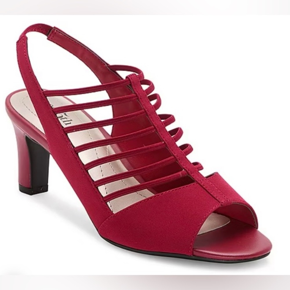 east 5th Womens Neville Peep Toe Block Heel Pumps‎